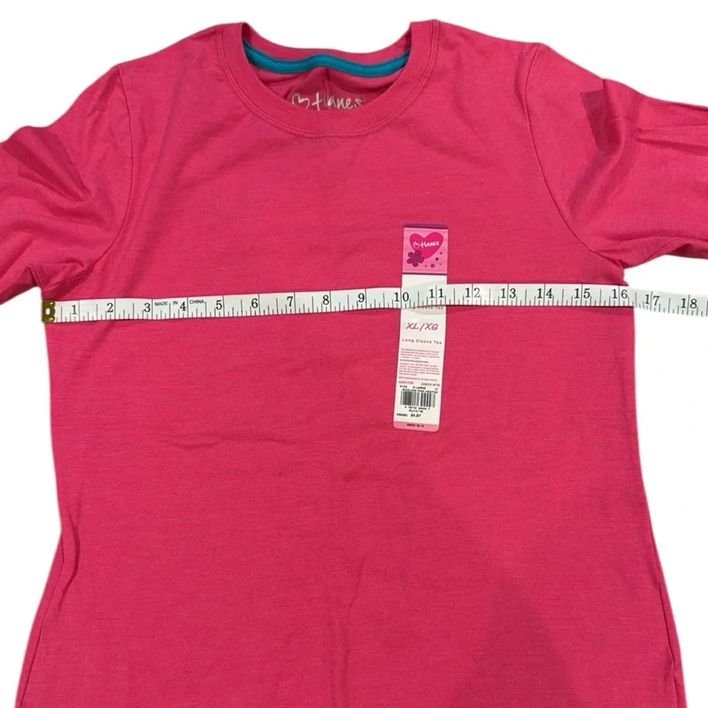 NWT Hanes Pink Long Sleeve Tee